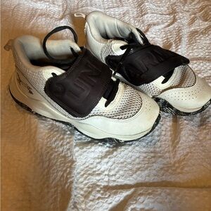 Kids White and Black Sneakers - Under Armour 4Y